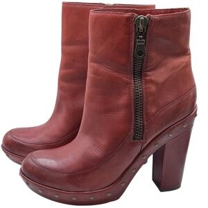 Kork-Ease Ryanne Cognac Leather Heeled Boots